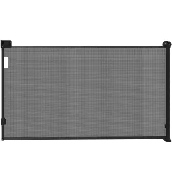 PawHut Bariera pentru caini retractabila 0-140 cm Bariera de siguranta cu comutator de blocare pentru usi si scari Negru | Aosom Romania imagine