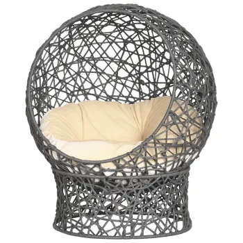 PawHut Cos pentru pisici, Cuib pentru pisici cu Perna, 2 piese, 50 cm x 50 cm x 60 cm, Crem + Maro | Aosom Romania imagine