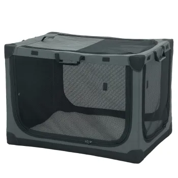 PawHut Cutie de transport pliabila pentru caini cu perna husa detasabila lavabila din tesatura Oxford pentru caini pana la 38kg verde armata | Aosom Romania imagine