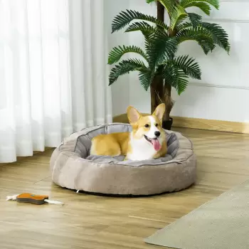 PawHut pat capitonat pentru caini/pisici, 85x85x35 cm gri | AOSOM RO imagine