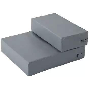 PawHut Scarita pentru Caini Saltea 2 in 1 din PU si Spuma de Cauciuc  Gri imagine