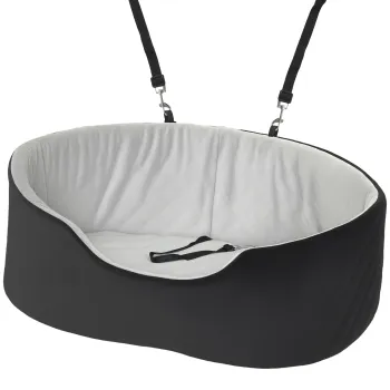 PawHut Scaun auto pentru caine cu centura de siguranta si prindere scaun auto captusit 77 x 43 x 28 cm negru | Aosom Romania imagine