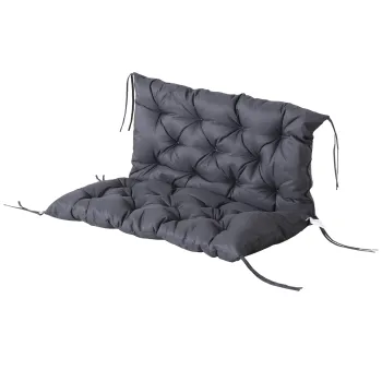 Perna pentru banc de gradina Outsunny, perna pentru balansoar, perna pentru canapea 3 locuri mare confort 100 x 98 x 8 cm gri | Aosom Romania imagine