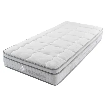 Saltea cu arcuri pocket 7 zone 90x200 cm H3, Alb | Aosom Romania imagine