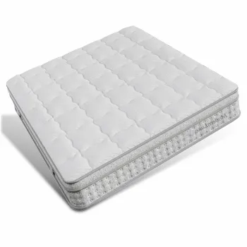 Saltea cu arcuri tip pocket cu 7 zone 140x200 cm H3, Alb | Aosom Romania imagine