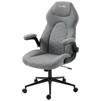 Scaun de birou ergonomic Vinsetto, inaltime reglabila, 65.5x69.5x112-122 cm, Gri deschis imagine