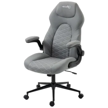 Scaun de birou ergonomic Vinsetto, inaltime reglabila, 65.5x69.5x112-122 cm, Gri deschis imagine