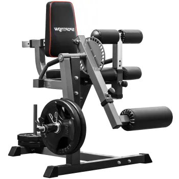 SPORTNOW Aparat pentru Gambe cu Spatar si Perne Reglabile si Spatiu pentru Greutati, 100x90x105 cm, Negru | Aosom Romania imagine