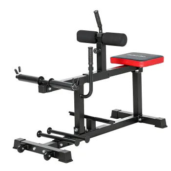 SPORTNOW Banca pentru antrenament picioare, aparat ridicare gambe, cu roti, echipament sport pentru exercitii acasa, otel, negru | Aosom Romania imagine