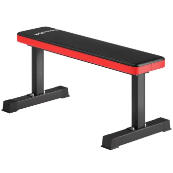 SPORTNOW Banca Plata pentru Sala de Forta cu Perna Capitonata din Otel si Capacitate de 300kg, 106x26x48 cm, Negru | Aosom Romania imagine