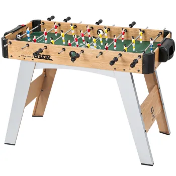 SPORTNOW Fotbal de Masa, 89 cm, Set Joc, Marcatori Manuali, Stejar Galben | Aosom Romania imagine