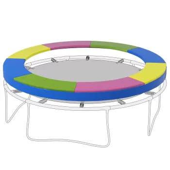 SPORTNOW Husa de 10FT pentru Arcuri de Trambulina, Saltea de Siguranta de Rezerva pentru Trambulina, Impermeabila si Rezistenta la Rupere, Accesorii pentru Trambulina pentru toate Anotimpurile imagine