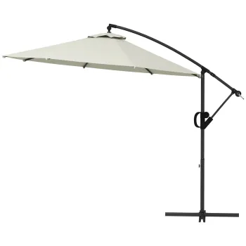 Umbrela de soare 3 (m) in consola cu baza transversala Outsunny  imagine