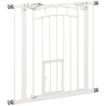 Usa de siguranta PawHut Pressure Fit , usa pentru caini, bariere pentru animale de companie cu usa mica pentru pisici, sistem de inchidere automata imagine