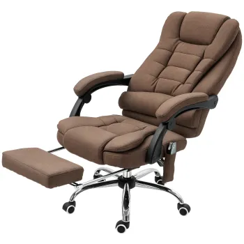 Vinsetto Fotoliu birou director masant incalzitor inaltime reglabila spatar inclinabil suport pentru picioare + perna lombara | Aosom Romania imagine