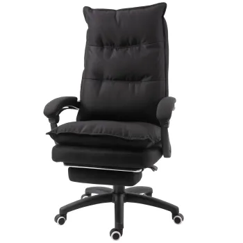 Vinsetto Fotoliu de Birou cu Inaltime Reglabila, 6 Puncte de Masaj si Telecomanda, 70x62x120-130 cm, Negru | Aosom Romania imagine