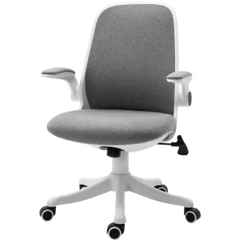Vinsetto Fotoliu de birou Silla de Escritorio Basculante Altura Ajustable Reposabrazos Elevable 62,5x60x94-104 cm Gris | Aosom Romania imagine