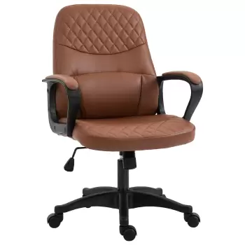 Vinsetto HOMCOM Scaun Fotoliu cu 2 Puncte pentru Masaj si Port USB, din Piele ecologica Maro cu Inaltime Ajustabila, 59x63x92-101cm imagine