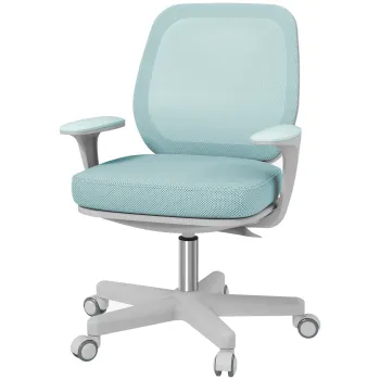 Vinsetto Scaun de Birou Ergonomic, Reglabil pe Inaltime si Respirabil, Verde | Aosom Romania imagine