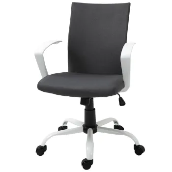 Vinsetto Scaun de Birou Ergonomic si Pivotant pentru Birou, Gri Inchis | Aosom Romania imagine