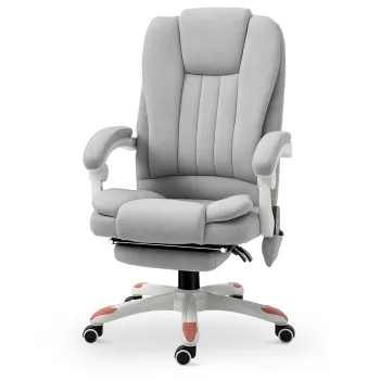 Vinsetto Scaun de Masaj, Scaun de Birou, Scaun de Gaming, Poliester, Spuma, Nailon, Gri, 66 x 63 x 107-115 cm | Aosom Romania imagine