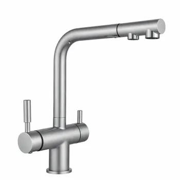 Baterie bucatarie 3 cai cu pipa extractibila  SH-404  ,   apa calda, rece E i filtrata imagine