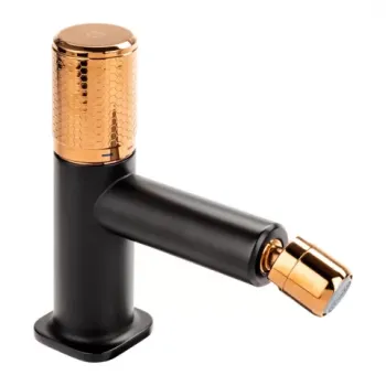 Baterie bideu FDesign Ardesia negru-rose gold imagine