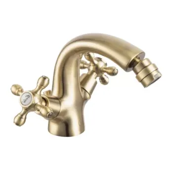 Baterie bideu FDesign Lacrima bronz periat cu ventil imagine