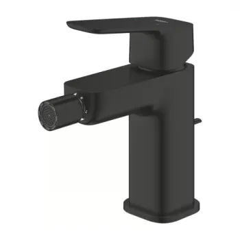 Baterie bideu Grohe Cubeo cu ventil pop-up negru mat imagine