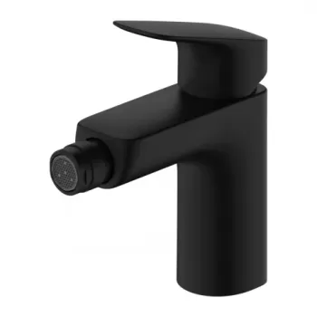 Baterie bideu Hansgrohe Logis 100 negru mat cu ventil pop-up imagine