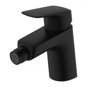 Baterie bideu Hansgrohe Logis 70 negru mat cu ventil pop-up imagine
