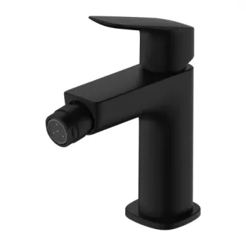 Baterie bideu Hansgrohe Logis Fine 110 negru mat cu ventil pop-up imagine