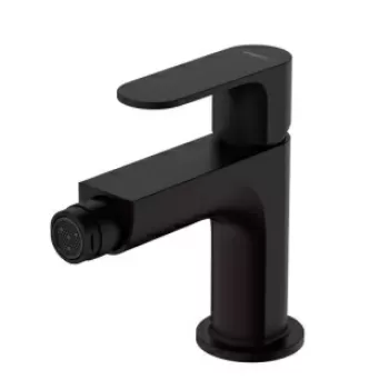 Baterie bideu Hansgrohe Rebris S cu ventil pop-up, negru mat imagine