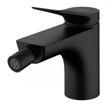 Baterie bideu Hansgrohe Vivenis cu ventil negru mat imagine