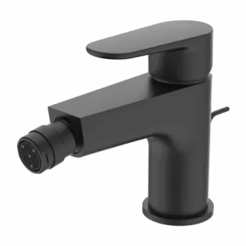 Baterie bideu Ideal Standard Cerafine O negru mat cu ventil metalic imagine
