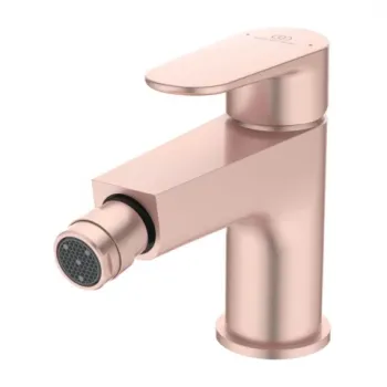 Baterie bideu monocomanda Ideal Standard Cerafine O rose mat cu ventil imagine