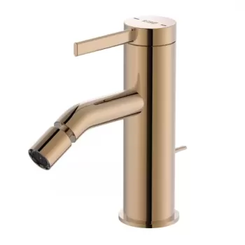 Baterie bideu Roca Ona cu ventil pop-up rose-gold lucios imagine