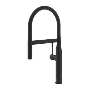 Baterie bucatarie cu dus extractibil Grohe Essence negru mat Phantom Black imagine