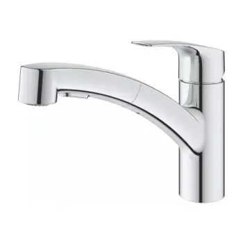 Baterie bucatarie cu dus extractibil Grohe Eurosmart crom lucios imagine