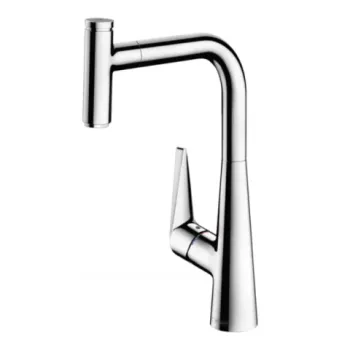 Baterie bucatarie cu dus extractibil Hansgrohe Talis Select M51 300 1 functie crom lucios imagine