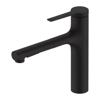 Baterie bucatarie cu dus extractibil Hansgrohe Zesis M33 160 2 tipuri de jet negru mat imagine