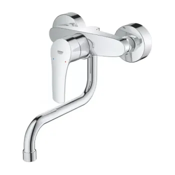 Baterie bucatarie cu montare pe perete Grohe Eurosmart crom lucios imagine