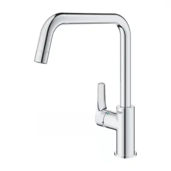 Baterie bucatarie cu pipa tip L Grohe Eurosmart crom lucios imagine