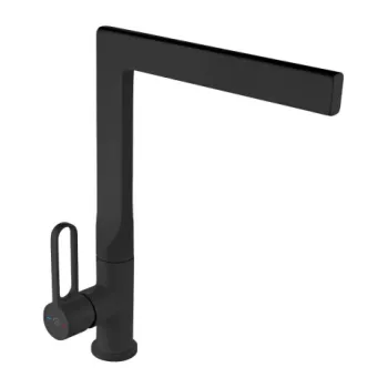 Baterie bucatarie FDesign Zaffiro negru mat monocomanda imagine