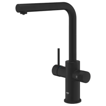 Baterie bucatarie Grohe Blue Pure Minta pe picior negru 30590KF0 imagine