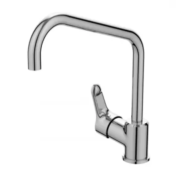 Baterie bucatarie Ideal Standard Alpha crom lucios cu pipa tubulara imagine