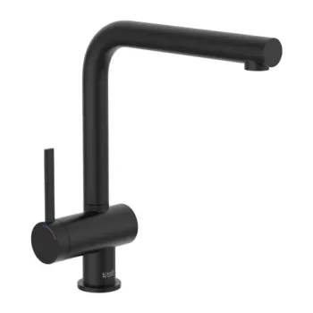 Baterie bucatarie Roca Ona Cold Start cu pipa rotativa negru mat imagine