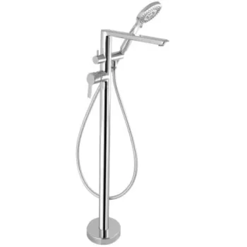 Baterie cada-dus Deante Arnika Freestanding crom imagine