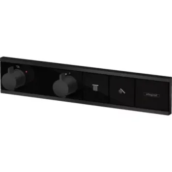 Baterie cada-dus Hansgrohe RainSelect ascuns cu termostat negru imagine