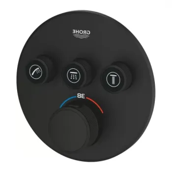 Baterie cada - dus incastrata Grohe Grohtherm SmartControl negru mat Phantom Black imagine